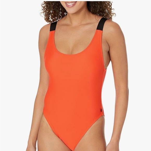 Calvin Klein Women's Classic Over The Shoulder one piece swimsuit Size S/P/P - Picture 1 of 14